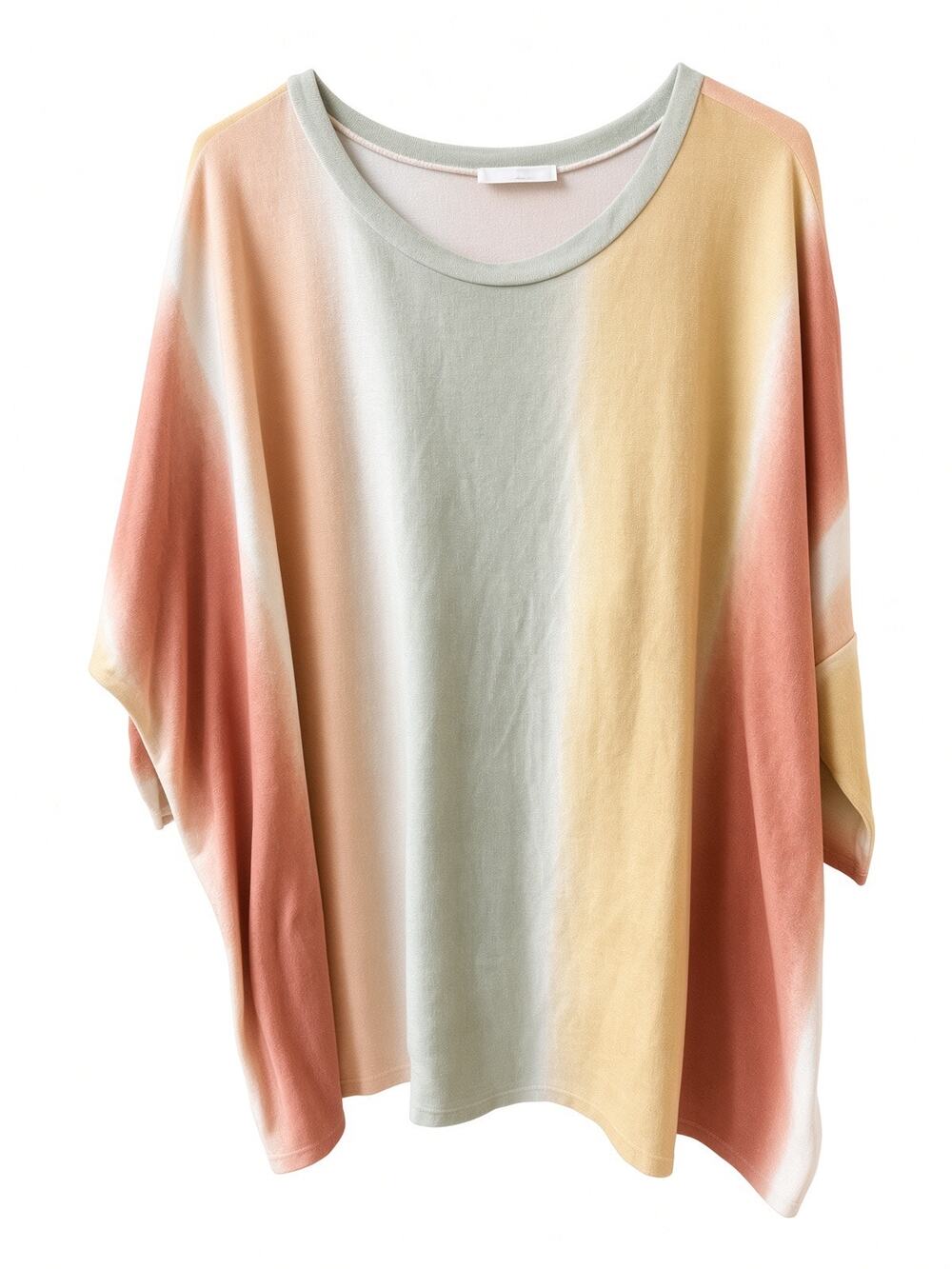 Ces Femme Soft Pastel Ombre Oversized Dolman Top – One Size